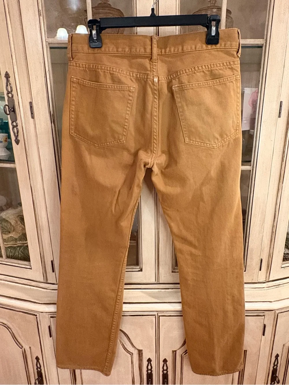 J. Crew Men's Straight Jeans in Camel Tan